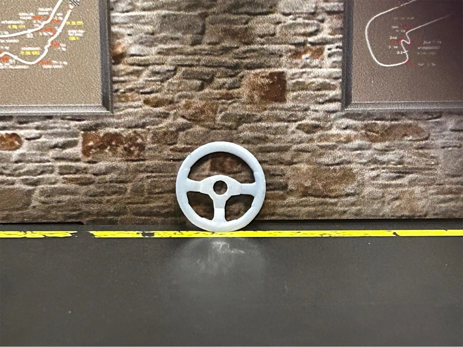 Lenkrad Sportlenkrad geschüsselt 1:18 Modellauto Tuning