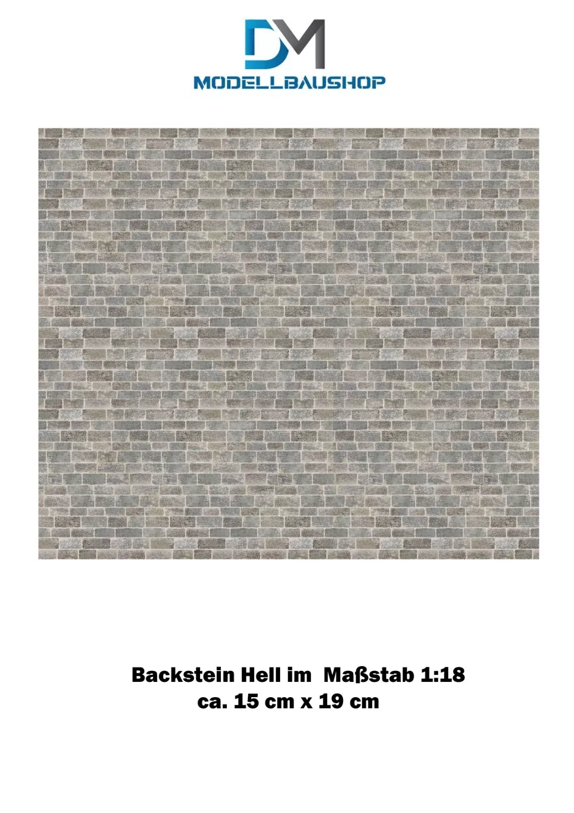 Backsteinwand Hell Mauer Decal Diorama Modellbau 1:18