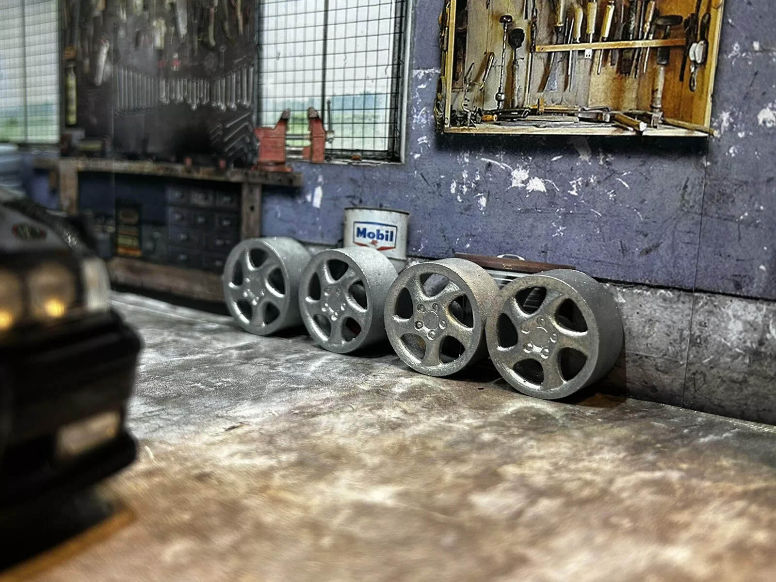 Porsche Turbo Modellbau Felgen 17“ Modellauto Tuning 1:18
