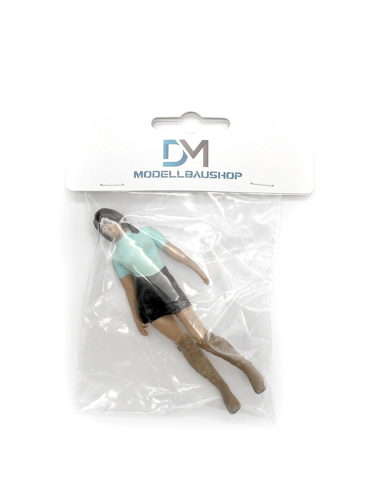 1:18 Resin Figur Frau stehend Minirock Stiefel Diorama Modellbau