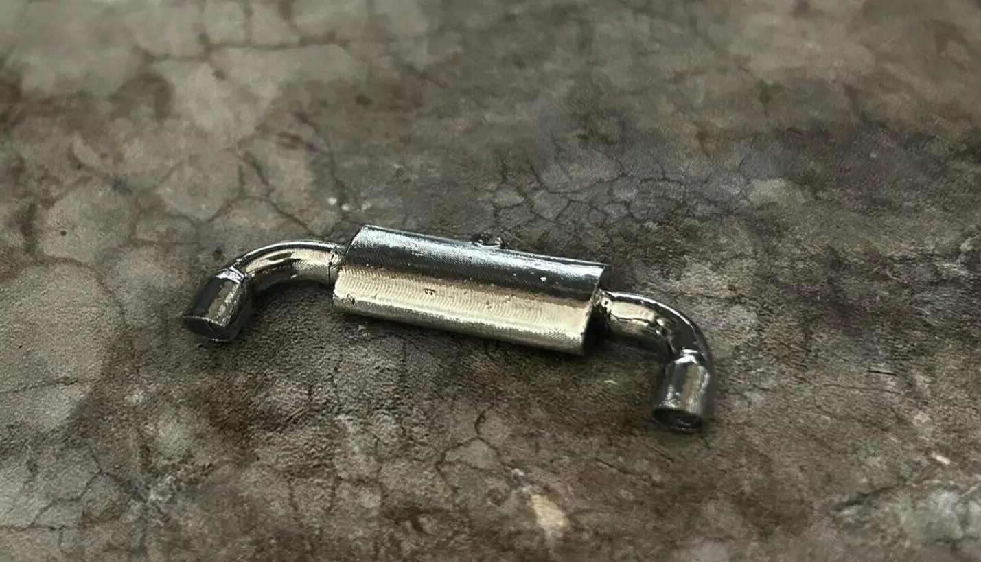 Duplex Sportauspuff Endschalldämpfer Edelstahl Modellauto Tuning 1:18
