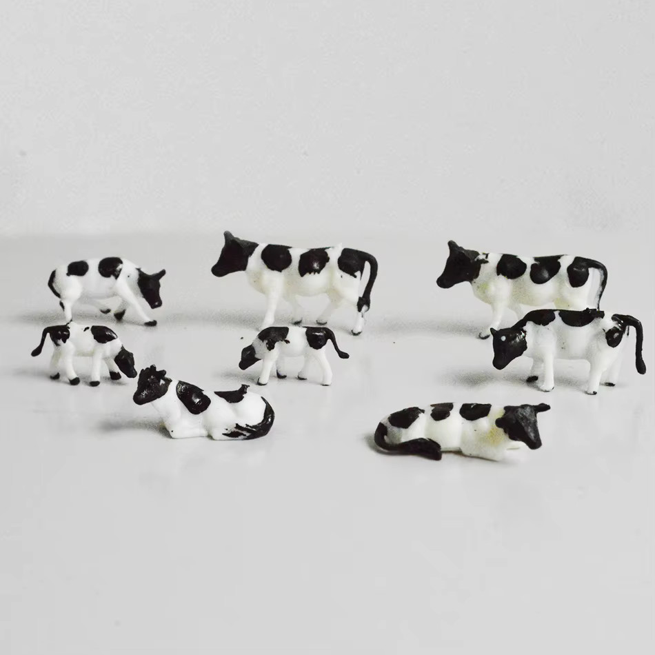 10 Stk. 1:87 H0 Miniatur Kühe Modell Tiere Bauernhof Landschaft Modellbau