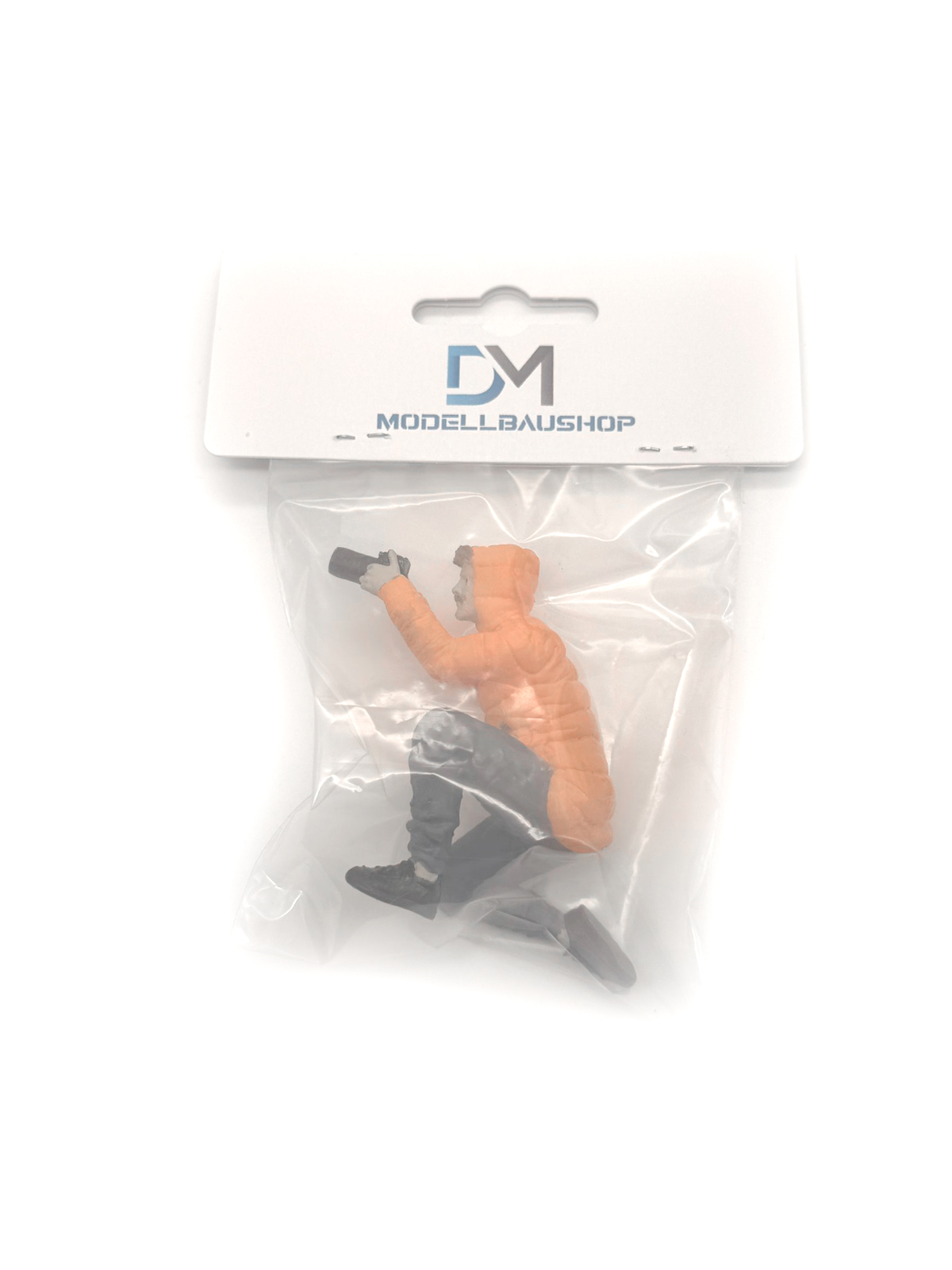 1:18 Resin Figur Fotograf kniend Kamera Diorama Racing Modellbau