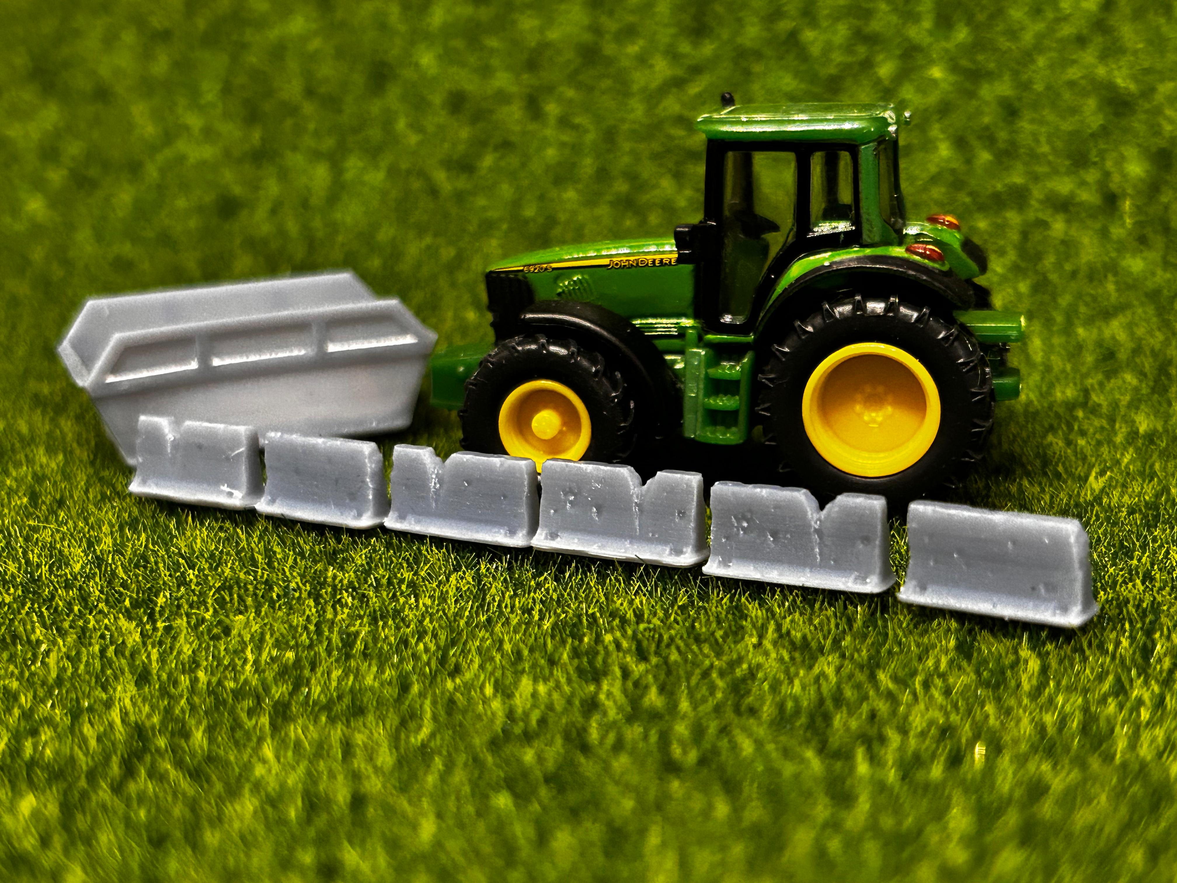 10 Stk. Beton Barriere H0 1:87 Straßensperre