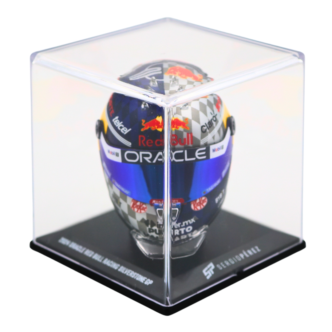 Sergio Pérez Miniaturhelm Formel 1 Silverstone GP 2024 1:4