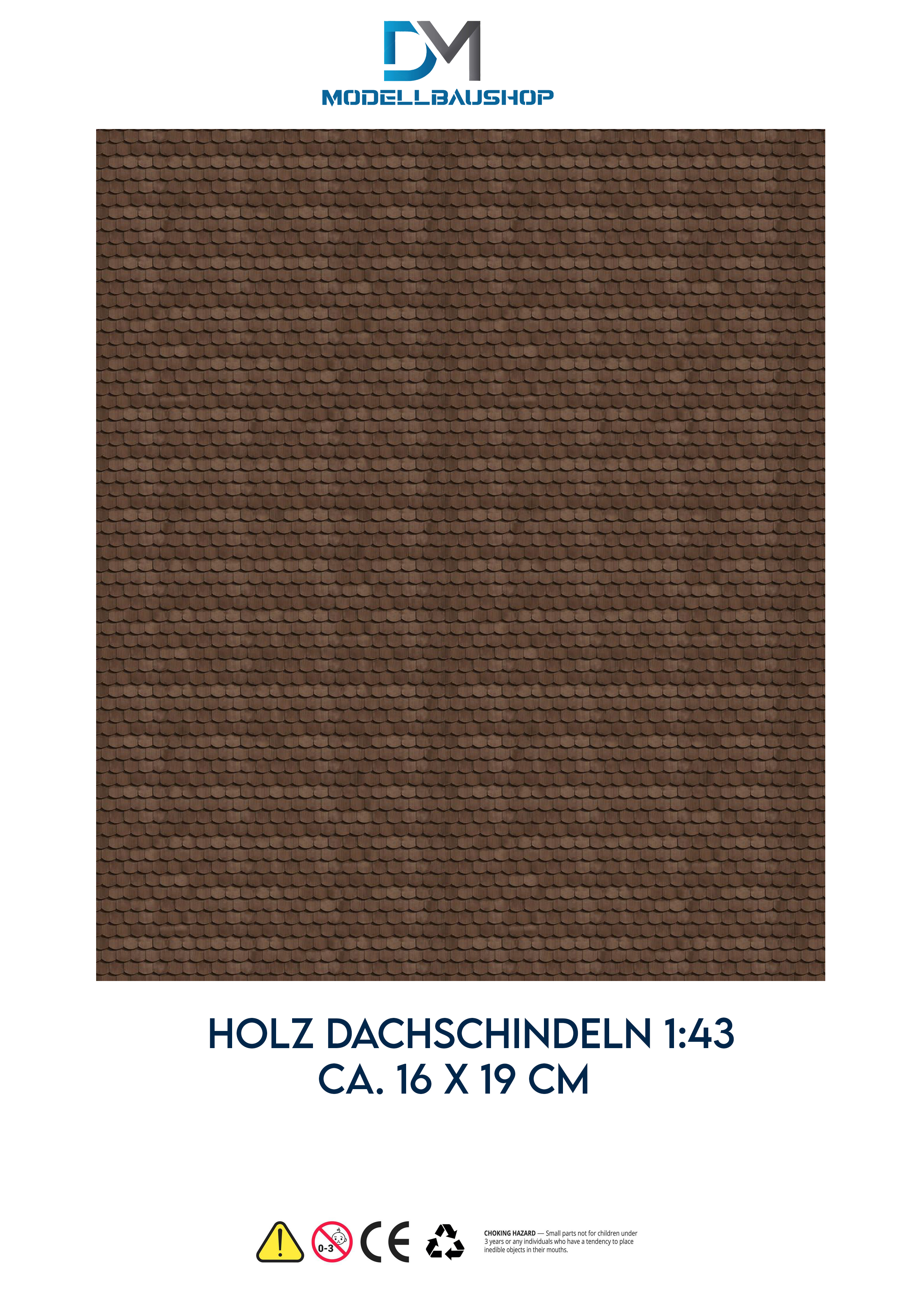 Holzdach Dachschindel Diorama selbstklebend 1:43 Modellauto Tuning realistisch
