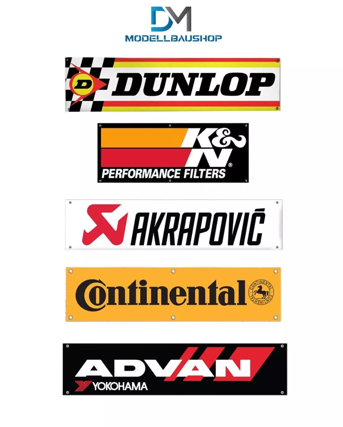 Banner Flaggen 1:43 Diorama Modellbau Werkstatt Garage Tuning