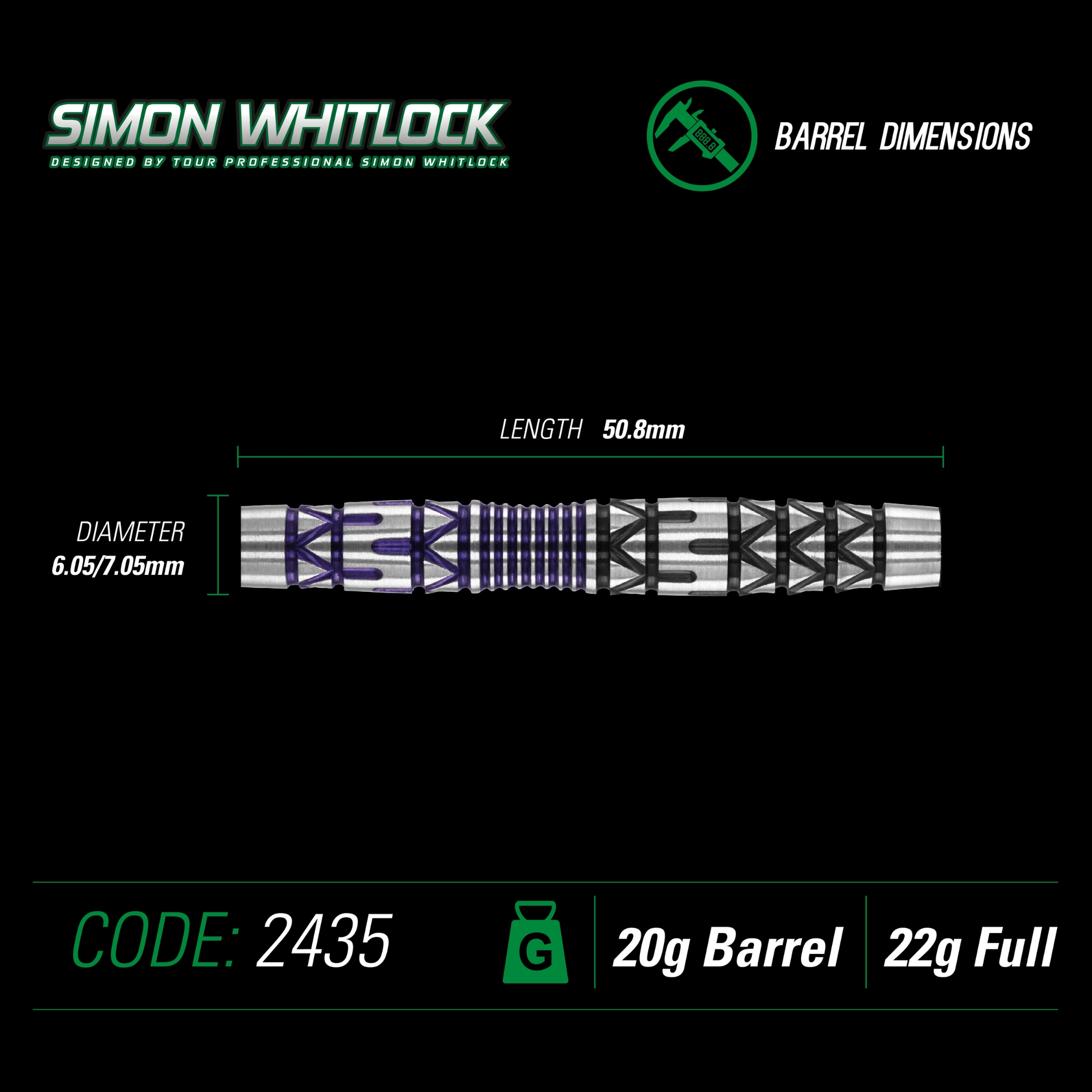 Winmau - Softdart S. Whitlock Spec. Edt. 22 gr.