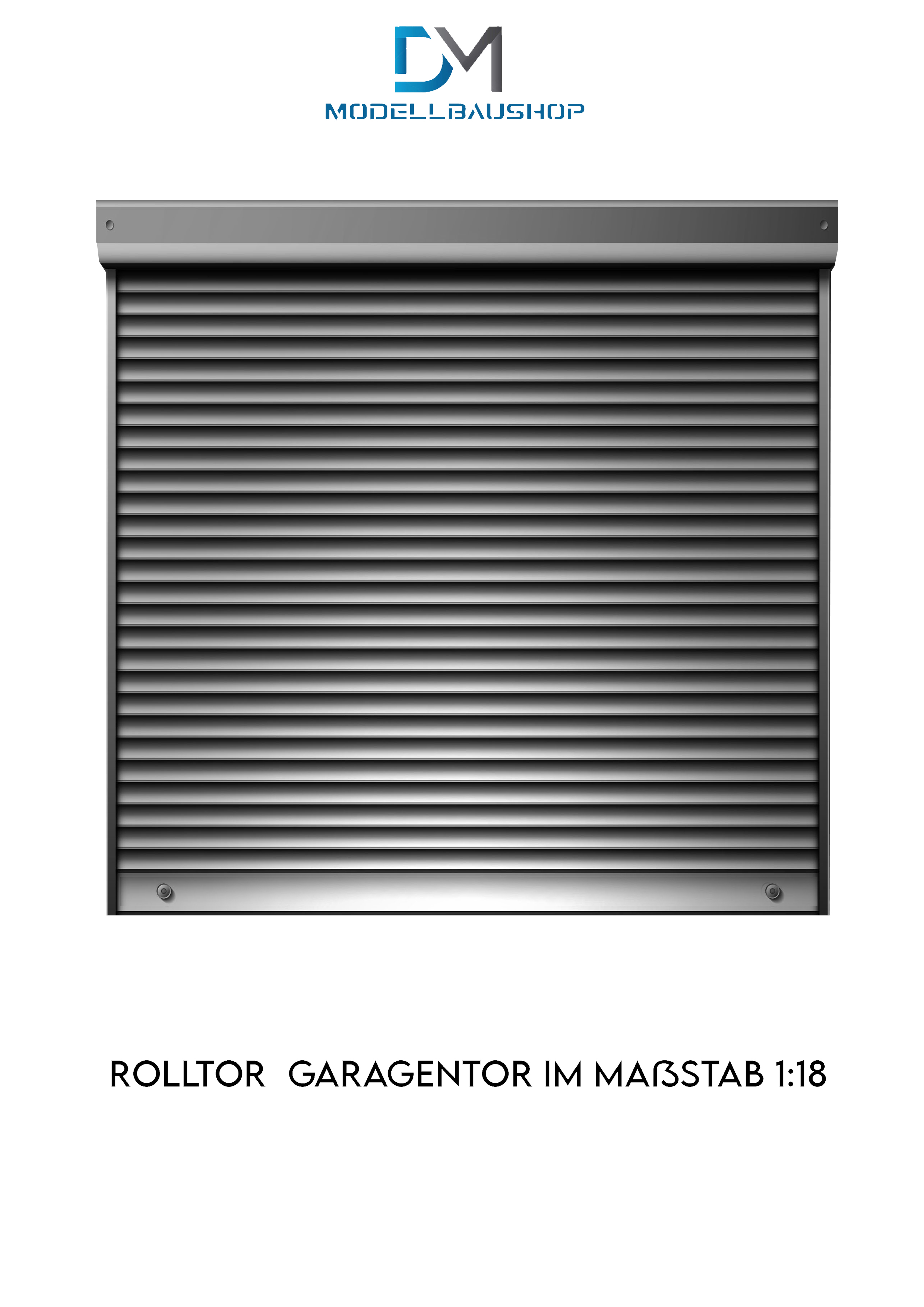 Garagentor Rolltor Werkstatt Halle Decal Diorama Modellbau 1:18