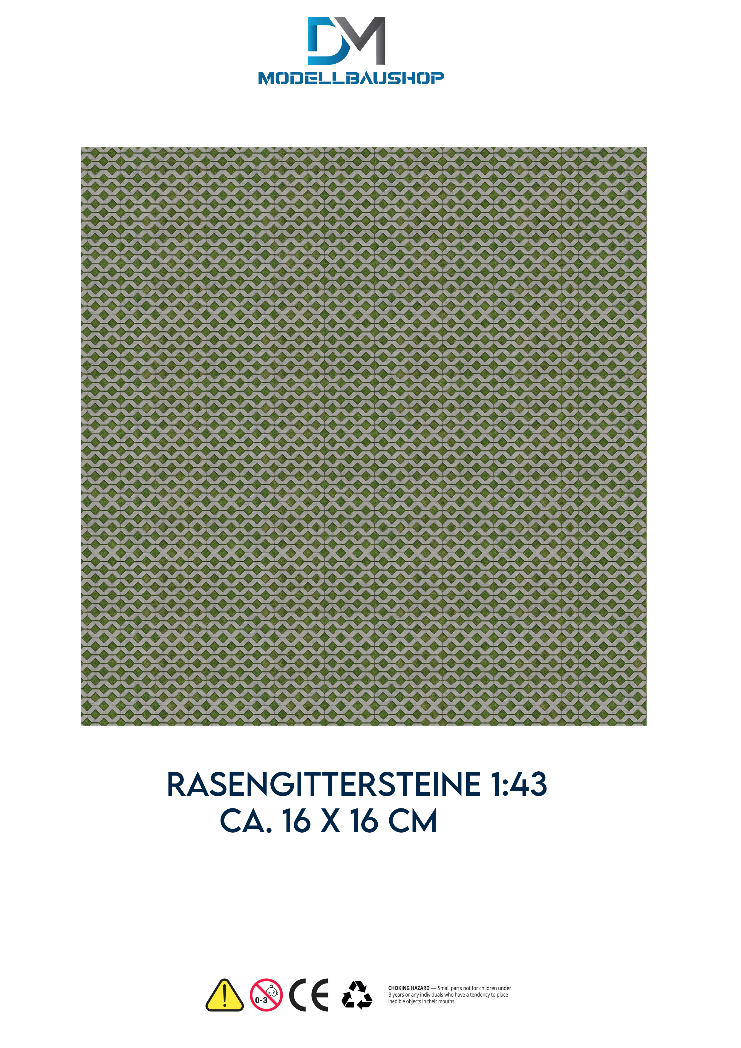 Rasengittersteine Diorama selbstklebend 1:43 Modellauto Tuning realistisch
