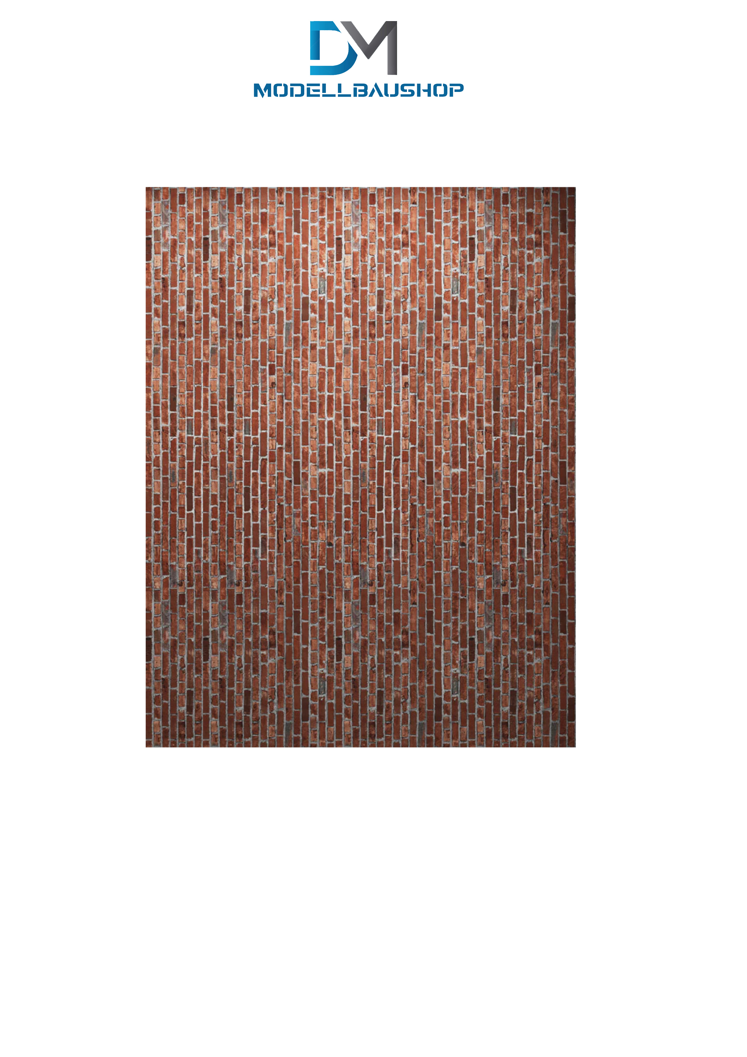 Backsteinwand Mauer Decal Diorama Modellbau 1:43