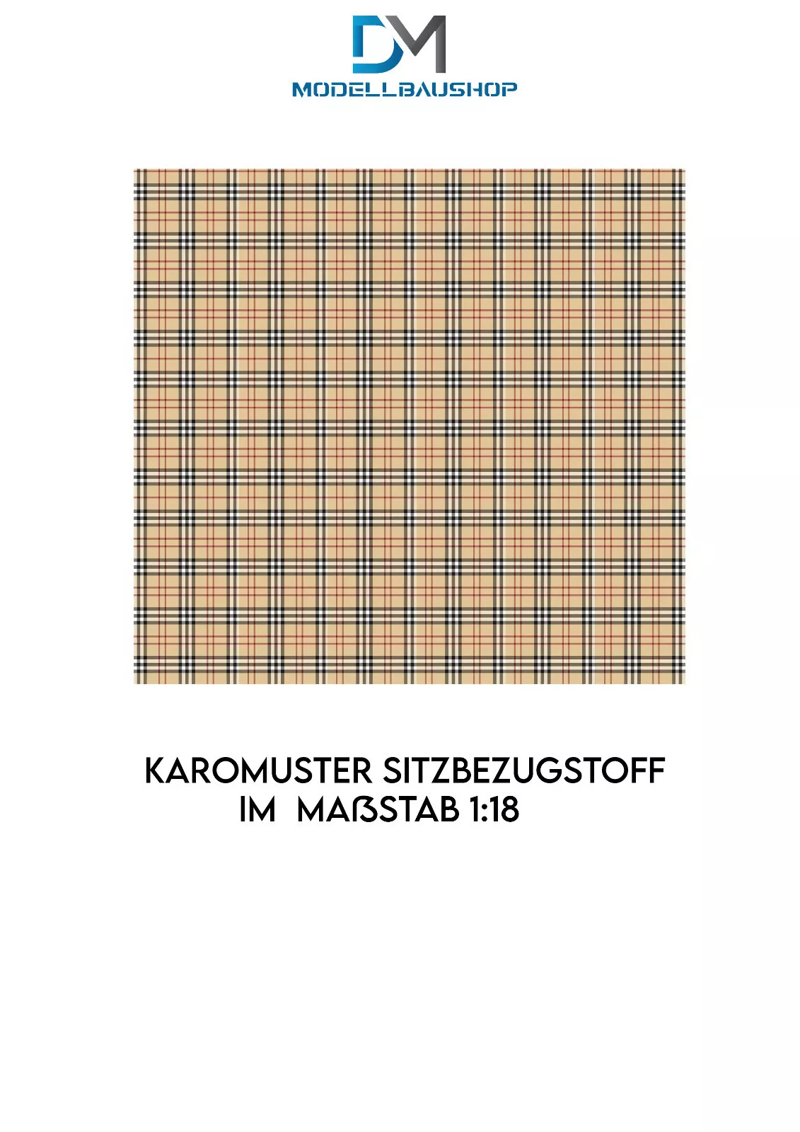 Sitzbezug Bezugsstoff Karomuster Gelb Modellauto Tuning 1:18 Decal