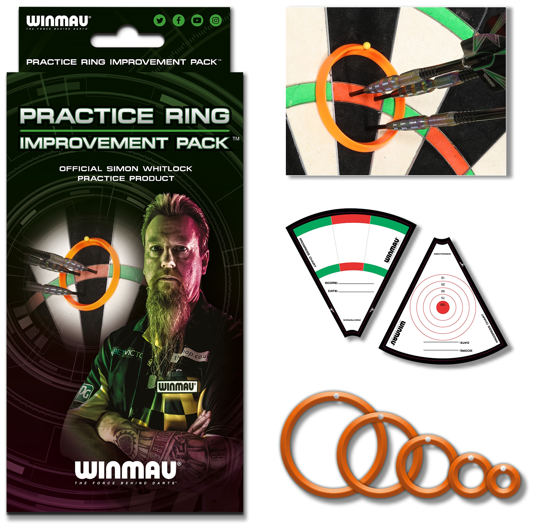 Winmau - Trainingsringe/Practice Rings S. Whitlock