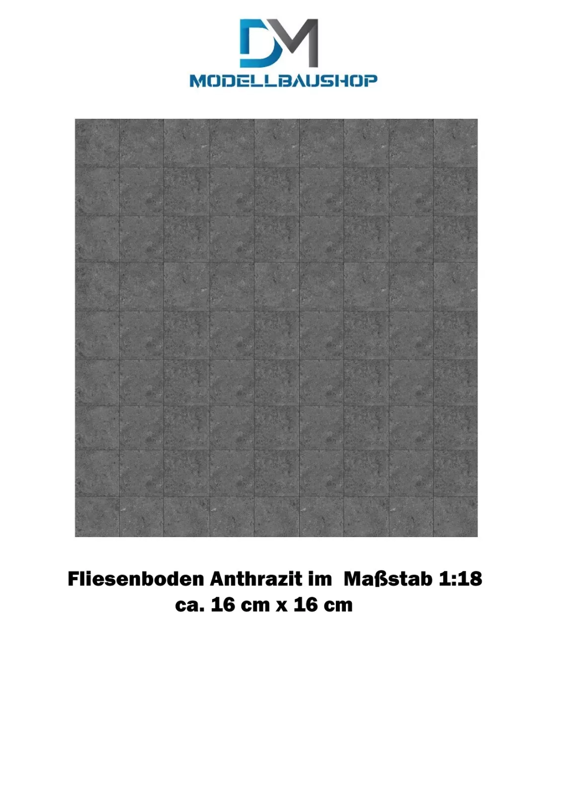 Fliesen Anthrazit Garage Boden Decal Diorama Modellbau 1:18