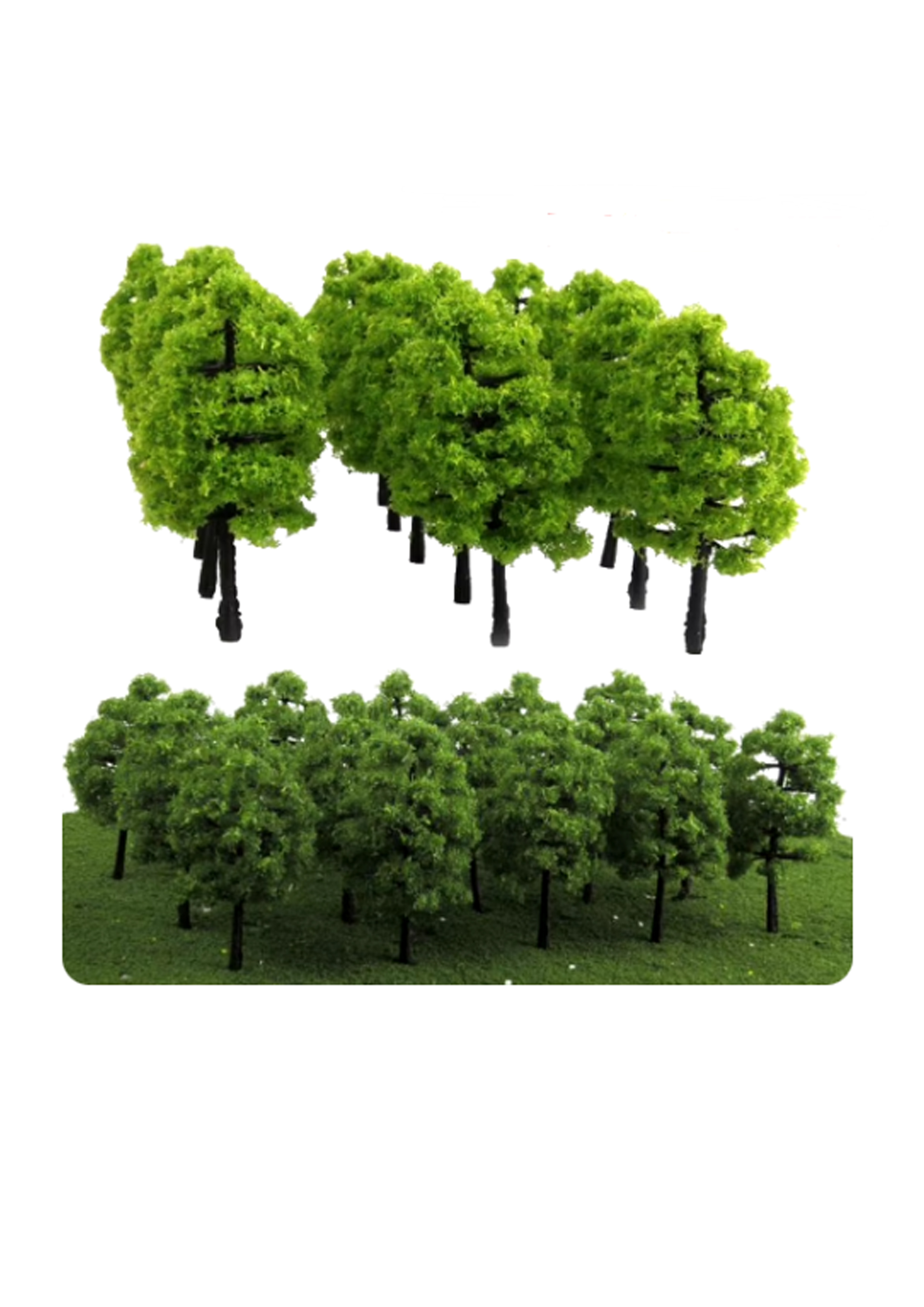 10er Set H0 1:87 Modellbau Bäume Zug Eisenbahn Layout Diorama Wald Landschaft