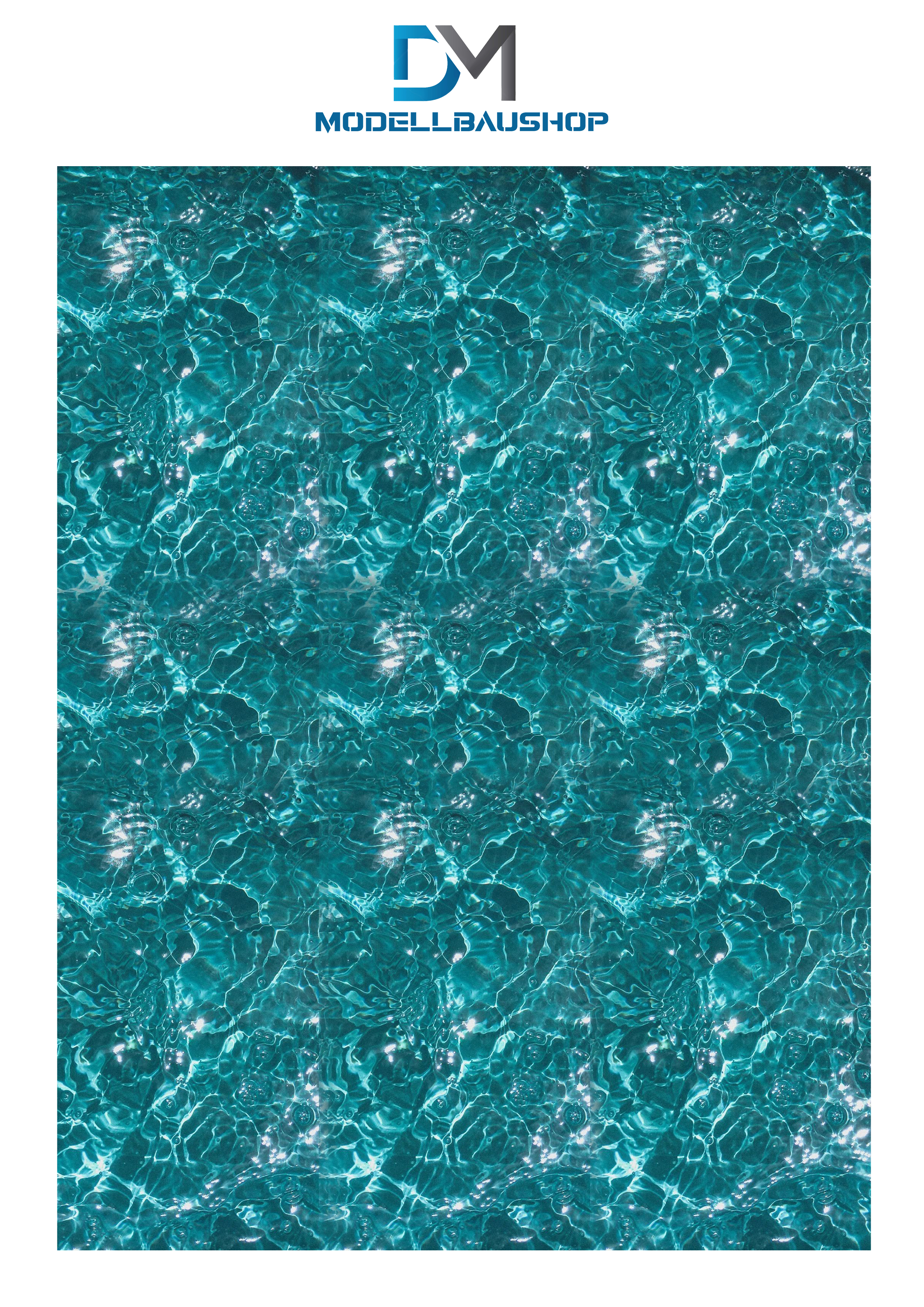 Wasser Pool Meer Fluss Decal Diorama Modellbau 1:18 - H0 1:87