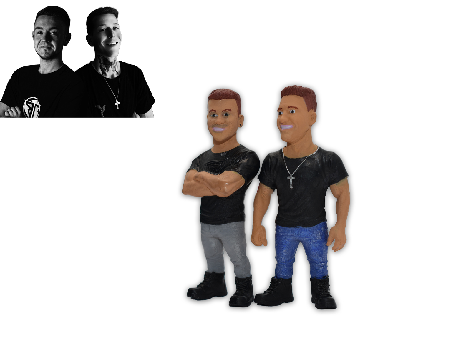 Personalisierte Comicfigur nach Foto handbemalt einzigartig Comic Actionfigur Modell