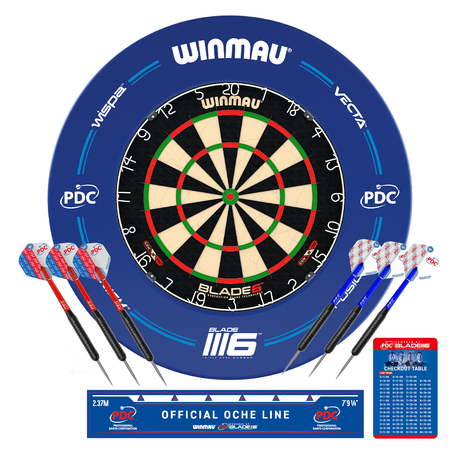 Winmau Blade 6 Dartboard Surround Set – Profi Steeldart Komplettset