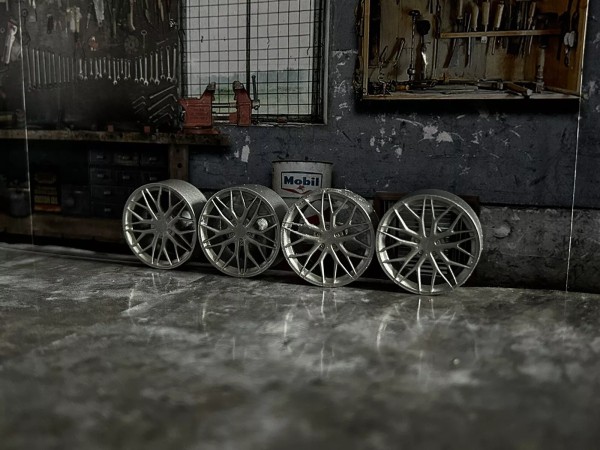 19“ Modellbau Felgen 1:18 Tuning Felgensatz Valencia Diorama