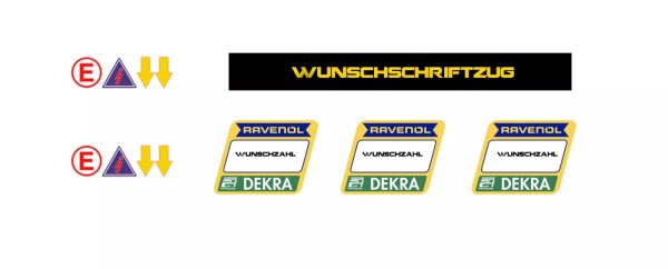 Motorsport Decals Modellauto 1:18 Tuning Rennwagen Scheibenkeil 24h