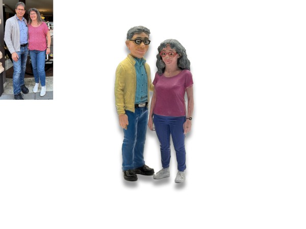 Personalisierte Comicfigur nach Foto handbemalt einzigartig Comic Actionfigur Modell