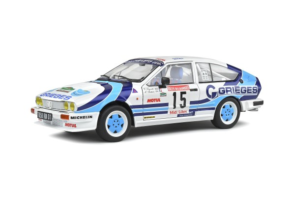 Alfa GTV6 1986 #15 weiss Rallye de Garrigues 1:18 Modellauto Solido 421181280