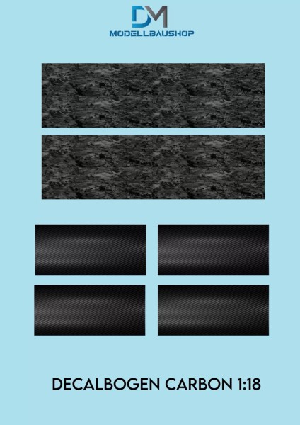 Carbon Decalbogen Tuning Motorsport Werkstatt Diorama 1:18 1:24