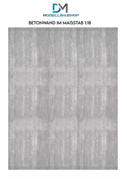Betonwand Rückwand Werkstatt Decal Diorama Modellbau 1:18 - 1:43