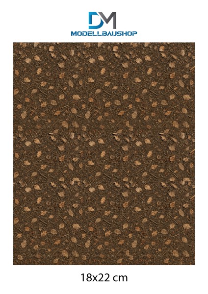 Waldboden Blätter Äste Laub Diorama 1:18 Modellauto Zubehör selbstklebend