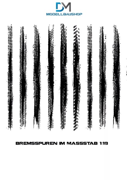 Decal Diorama Bremsspuren 1:18 Modellauto Tuning Realistisch