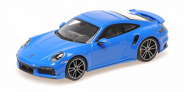 410060072 PORSCHE 911 (992) TURBO S COUPE SPORT DESIGN 2021 BLUE 1:43