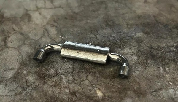 Duplex Sportauspuff Endschalldämpfer Edelstahl Modellauto Tuning 1:18