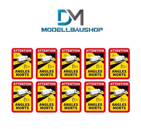Angles Morts LKW Decal Aufkleber 1:87 Modellbau Tuning Toter Winkel