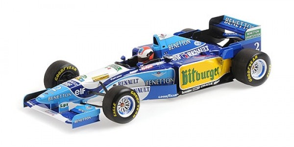 110950802 BENETTON RENAULT B195 - JOHNNY HERBERT - WINNER BRITISH GP 1995 1:18