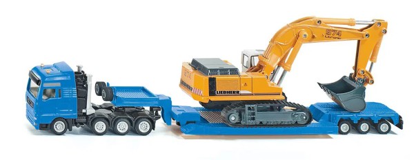 Siku MAN Schwertransporter mit Liebherr Bagger 1:87