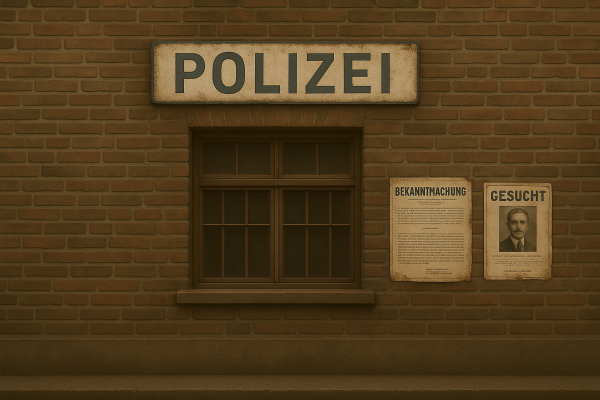 Decal Diorama Fassade Polizeistation Vintage 1:18 1:24 1:43 selbstklebend