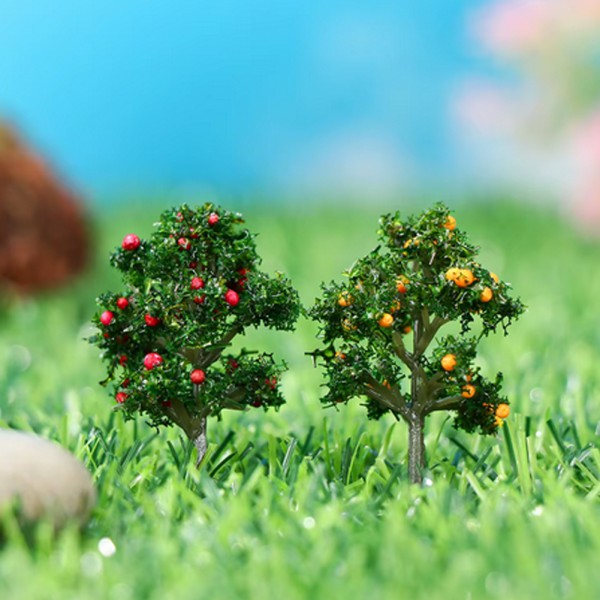 5 Stk. 1:87 H0 Miniatur Obstbäume Apelbaum Modelleisenbahn Landschaft Modellbau