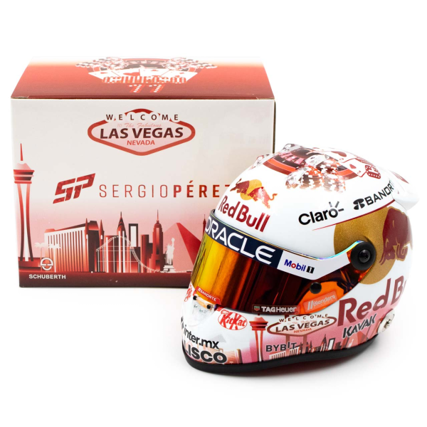Sergio Pérez Miniaturhelm Formel 1 Las Vegas GP 2023 1:2