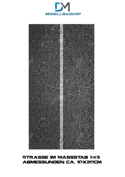 Decal Diorama Straße Asphalt 1:43 Modellauto 10x20 cm selbstklebend