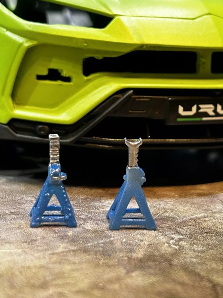 2 Unterstellböcke Stützböcke Wagenheber Modellauto 1:18 Diorama