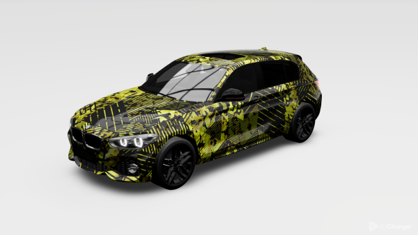 Vollfolierung Gelb Schwarz Modellauto 1:18 Tuning Carwrapping Decal