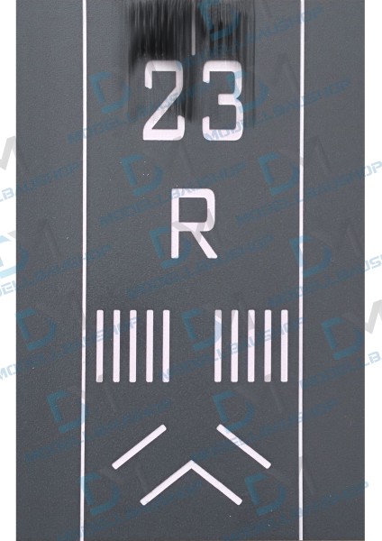 Runway Landebahn Flughafen Diorama 1:200 selbstklebend