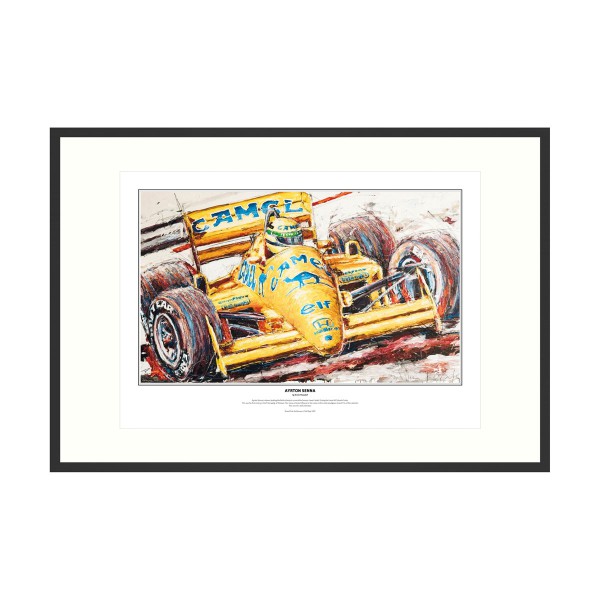 Ayrton Senna Kunstdruck Lotus 1987 von Armin Flossdorf Limitiert