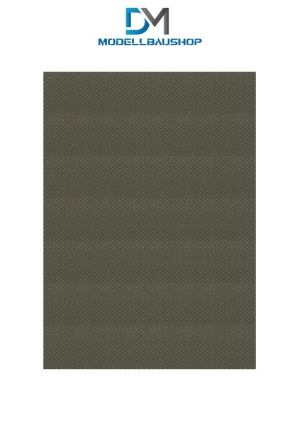 Decal Diorama Riffelblech Alu 1:18-1:35 Realistisch selbstklebend