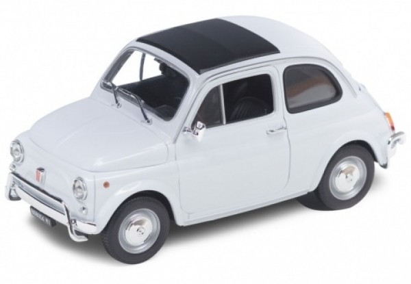 22515W Fiat 500 white 1:24