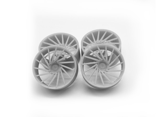 19“ Turbinen Felgen Ultra Wheels UA9 Modellbau 1:18 Tuning Felgensatz Diorama