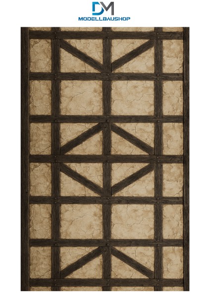 Decal Diorama Fachwerk Fassade Alt Gebäude 1:18 selbstklebend